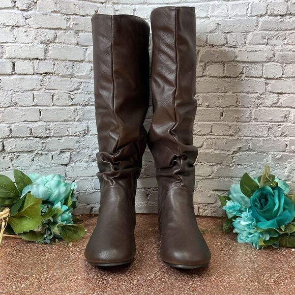 Journee Collection Jayne Dark Brown Slouch Boot 11M-XWC - Picture 3 of 5